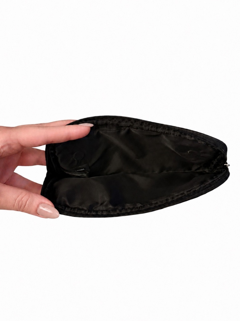 Vintage Christian Dior Beauty Logo Black Zipper Makeup Cosmetic Zip Case Pouch - Picture 3 of 8